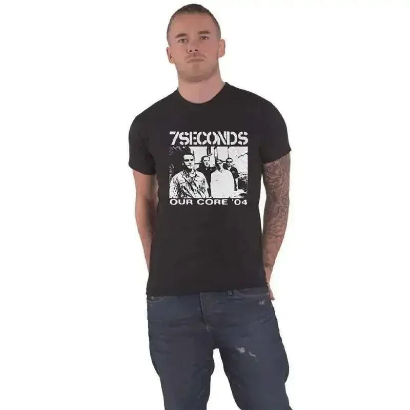 7 Seconds T Shirt Our Core 04 Band Logo New Official Mens Black