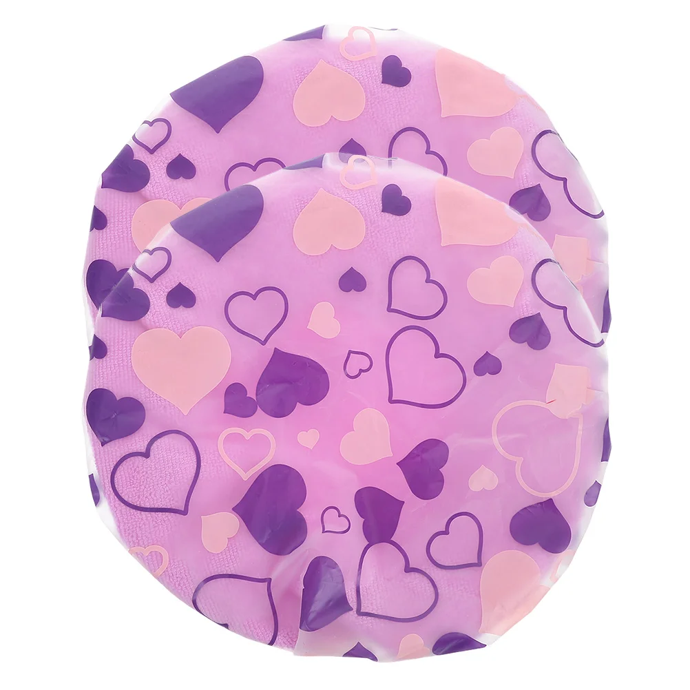 

2pcs Drying Cap Double Layer Heart Shaped Thickened Quick Absorption Reusable Bath Cap For Long Curly Hair Women Travel