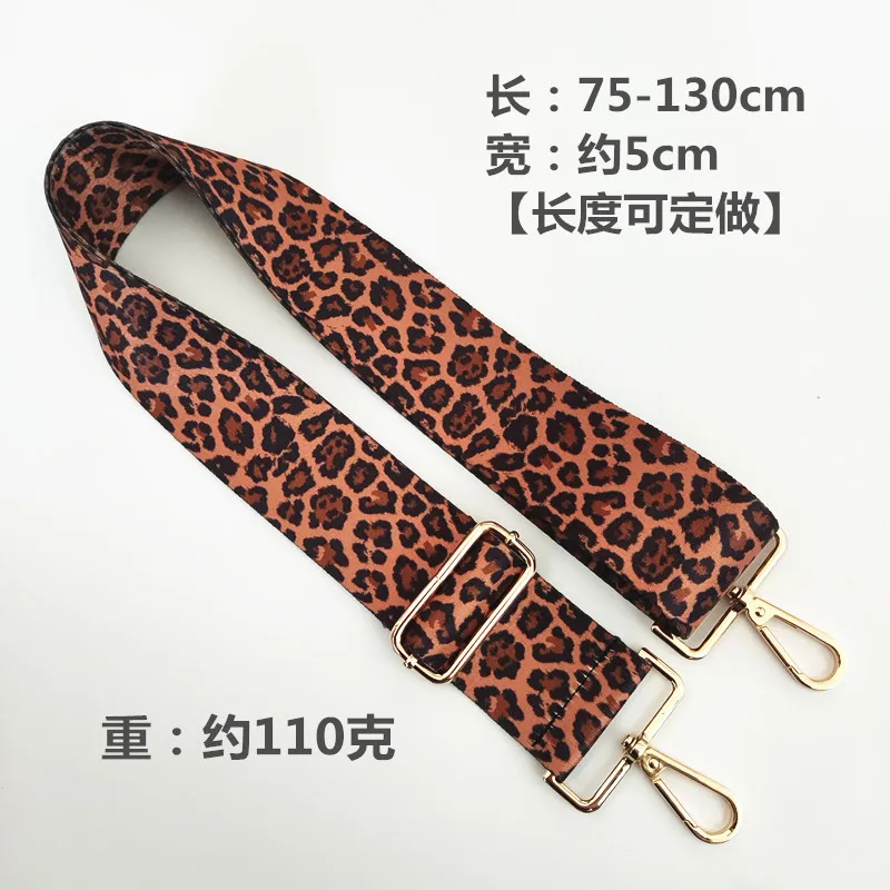 Women\'s Bag Replacement Belt for Bag Luggage Accessories One Shoulder Crossbody Leopard Print Strap 5cm