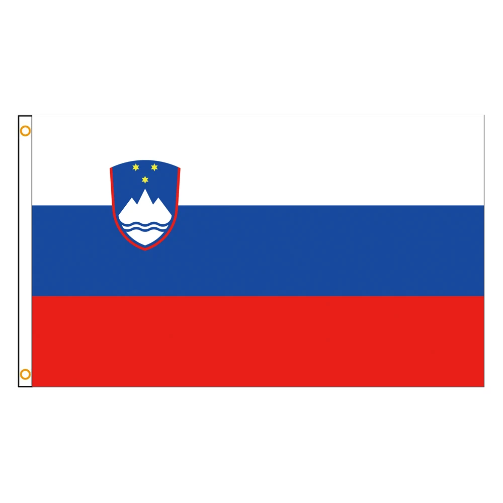 3x5 Ft Slovenia Flag Vivid Color and Fade Proof Canvas Republika Slovenija Flags Polyester with Brass Grommets 3 X 5 Ft