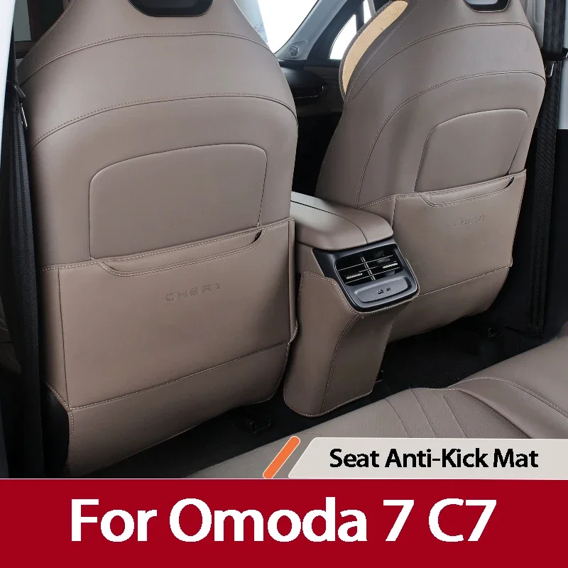 For Omoda C7 7 PHEV SHS 2025 2026 2027 Seat Back Anti Kick Mat Rear Armrest Protective Pad Interior Accessories