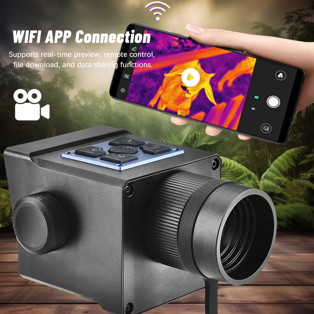 

New Thermal Imaging 4 Pseudo-Color Monocular Tactical Reticle 256x192 Infrared WIFI Shockproof Hunting Clip-on Thermal Imaging