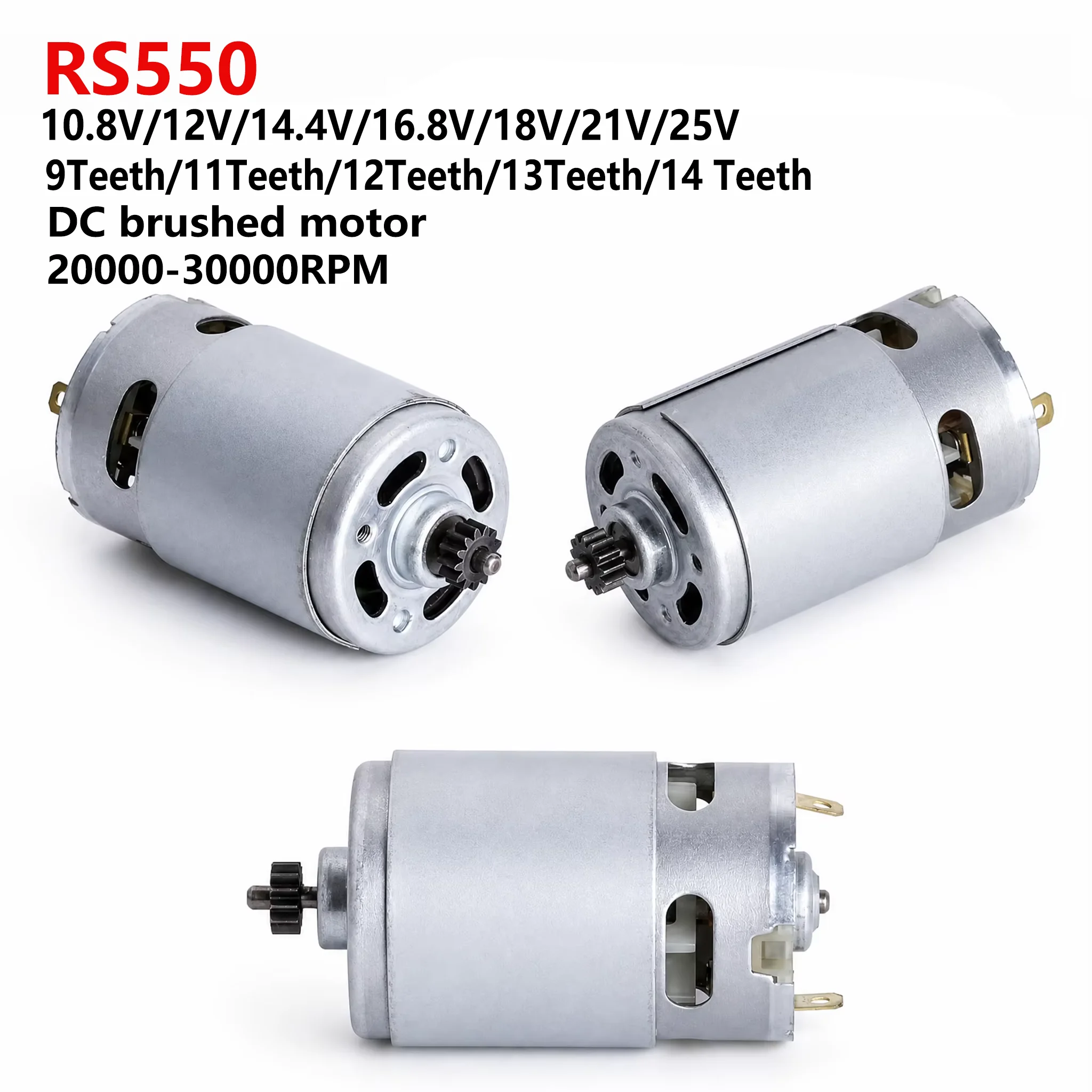 RS550 DC Motors 10.8V/12V/14.4V/16.8V/18V/21V/25V Are Suitable for Use As Accessories for Power Tools Such As Hand Saws