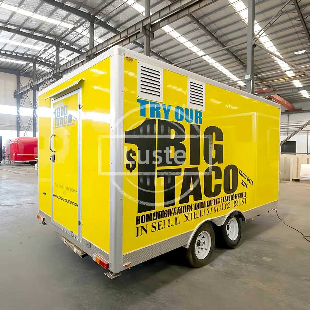 مقطورة الطعام عربة الغذاء المتنقلة قافلة شاحنة همبرغر شكل مصنع الأعمال المتنقلة مخصصة مطعم السيارات