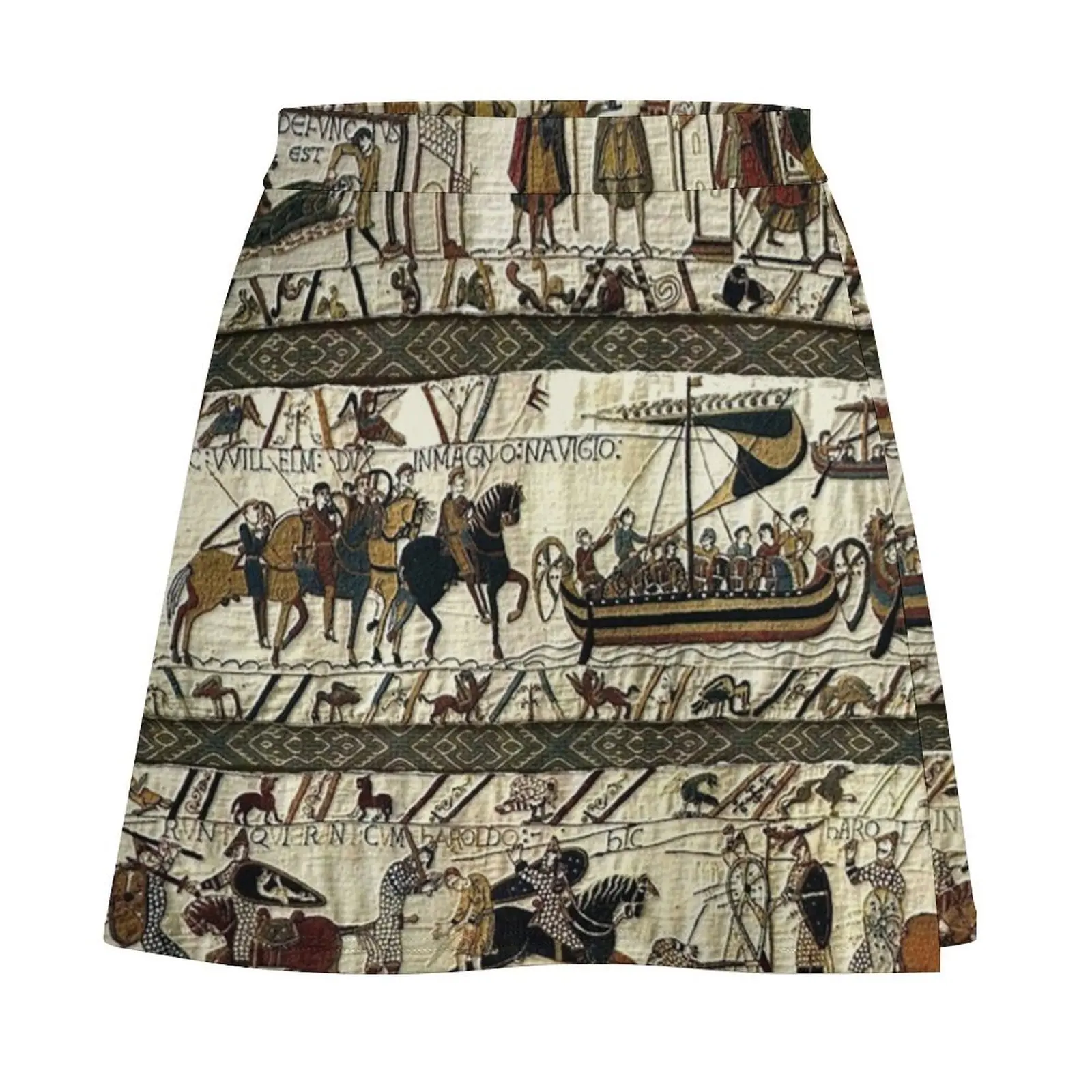 Bayeux Tapestry Mini Skirt women's skirts trend 2025 Short women′s skirts Mini Skirt