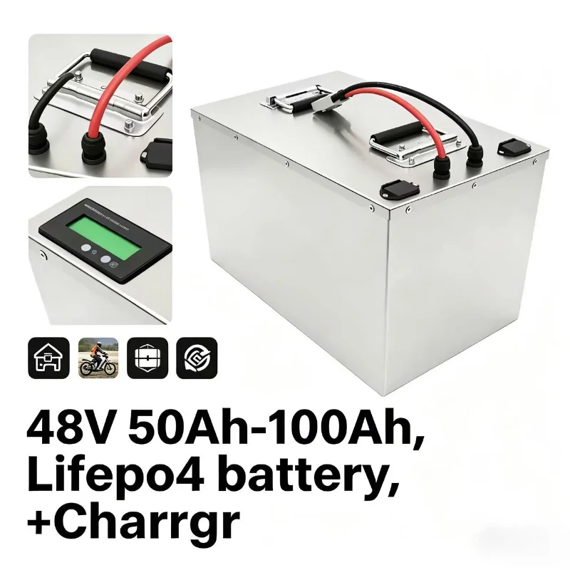48V 50Ah-100Ah Deep Cycle LiFePO4 Battery Pack | Compatible with Ryobi RM480e RM300e ZT480ex 300MV Zero Turn Electric Riding Mow