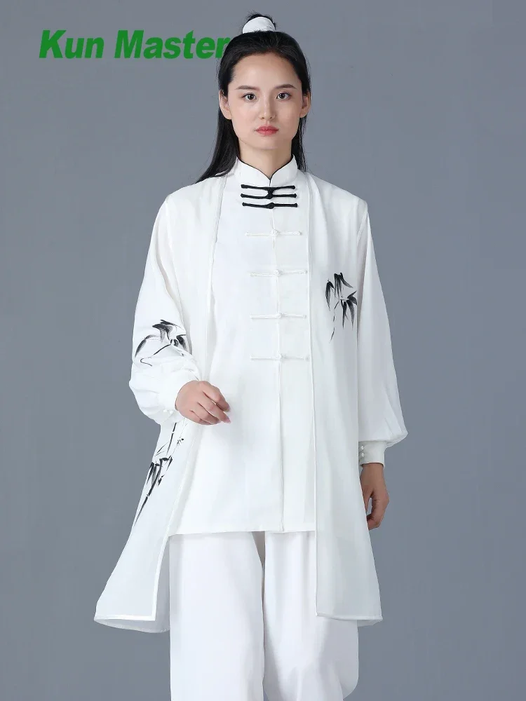 Elegant Women's Wushu Tai Chi Suit Chinese Kung Fu Uniform with Fluid Drape Breathable & Comfortable for Martial Arts Practice