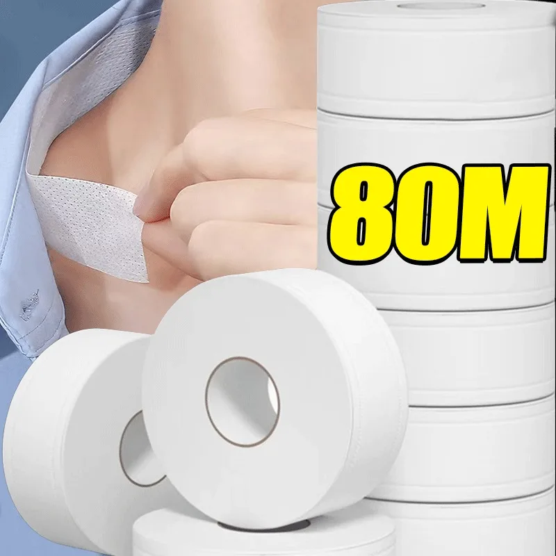 8/80M Hat Shirt Collar Anti-dirty Grime Protector Fixing Sticker Self-adhesive Disposable Tape Rolled Sweat-absorbent Tape