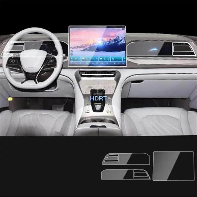 Car Navigation Center Console Interior Display Touch Screen Protective Film Fit For BYD Denza N7 2022 + Accessories Car Styling