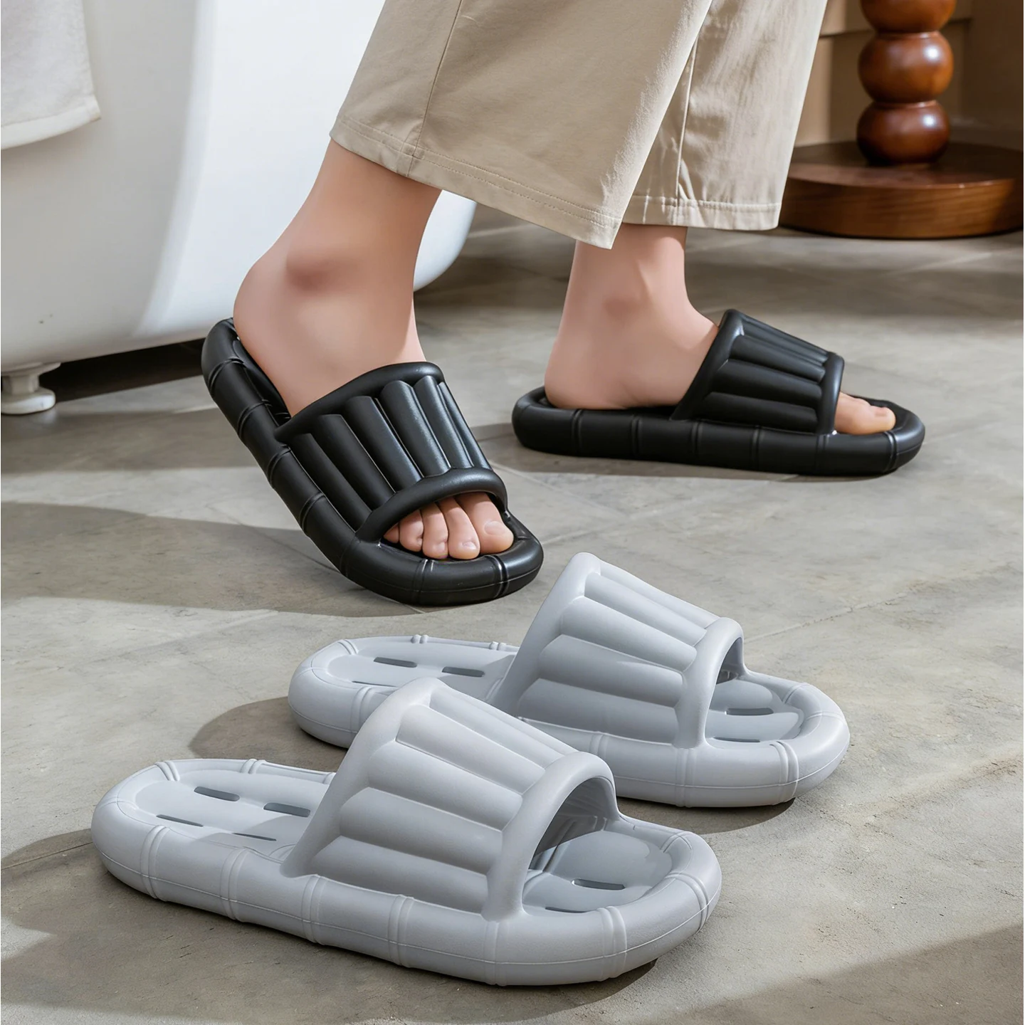Pantuflas de Baño Antideslizan - Home Bathroom Size reseña y precio