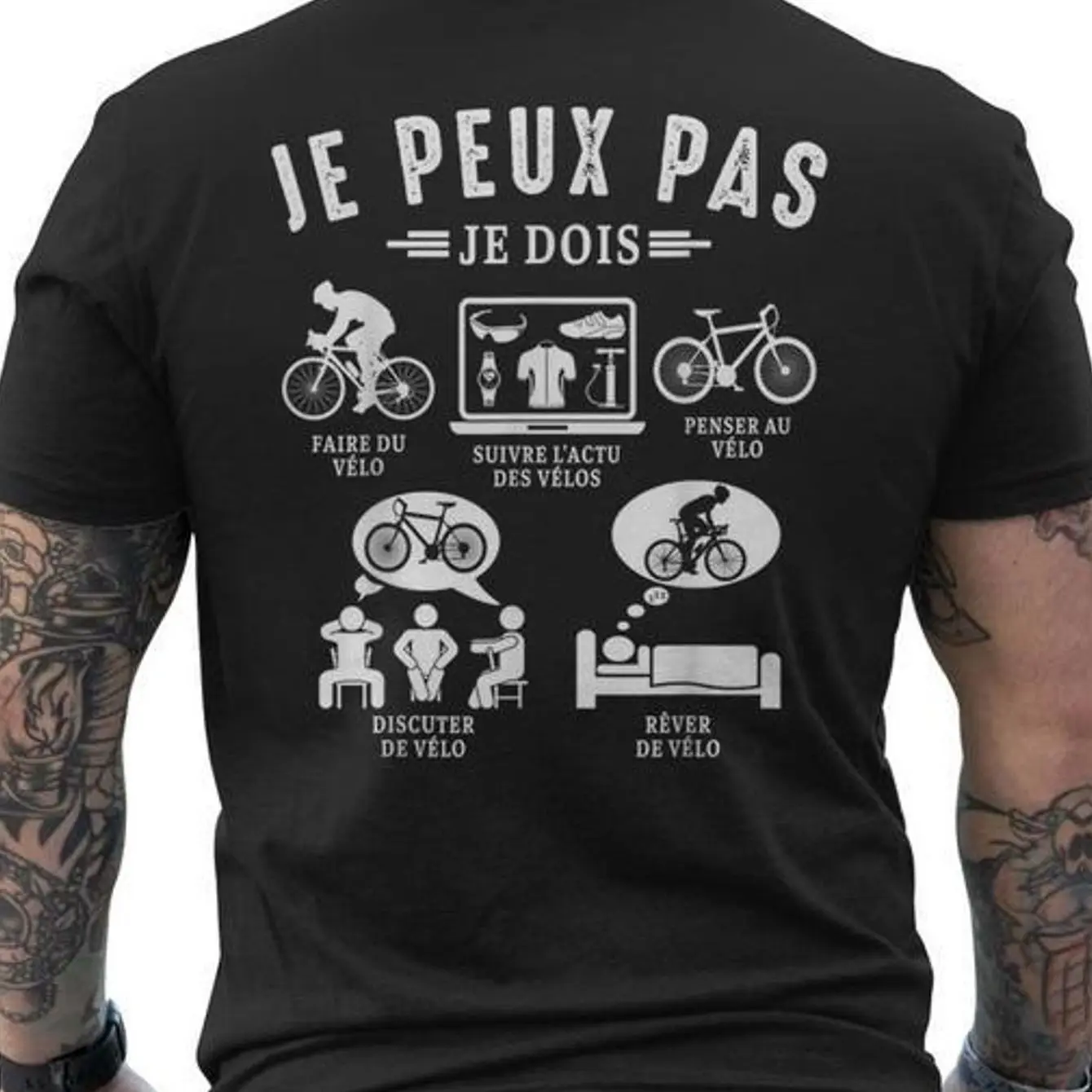 Men's and Unisex French Cycling Clothes with Printed Back Design T-shirt, Exclusive Summer Clothing for Tour De France Fans