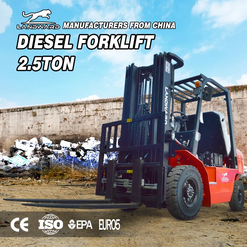 Euro 5 Engine High Power All-In-One Counterbalance Forklift 3 Ton  Agricultural High Quality 4WD Diesel Forklift EPA Customized