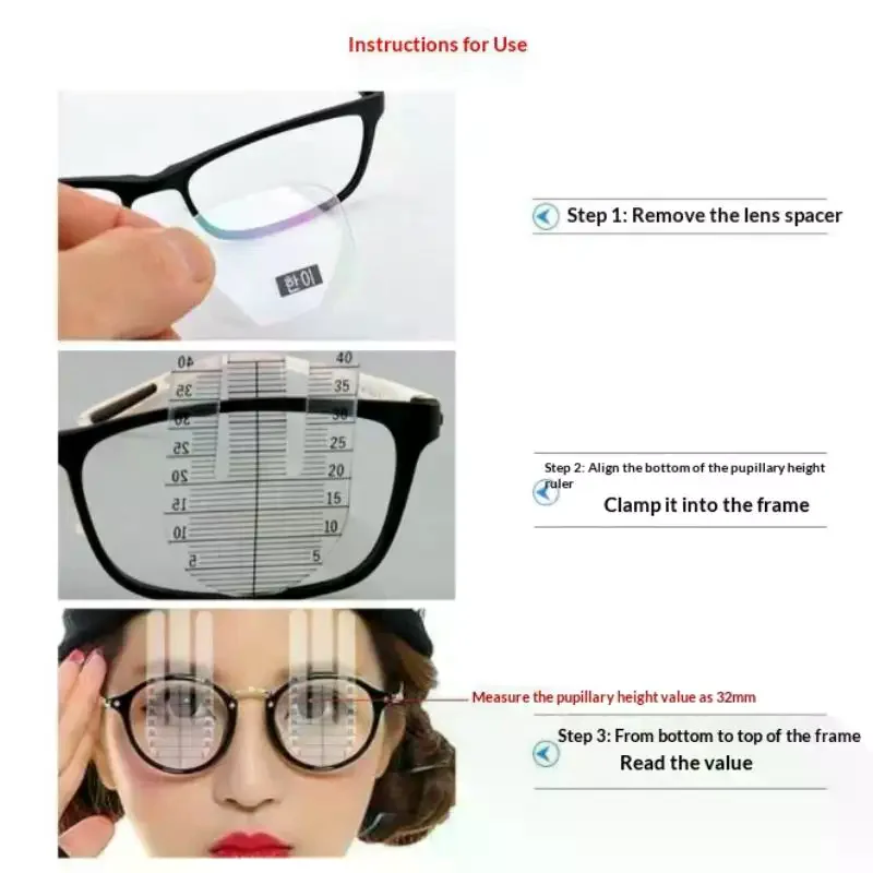 1Pair Optical PH Ruler Pupil Height Meter Optometry PH Tester For Hospital Eye Ophthalmic Measuring Tools For Eyeglass Equipment