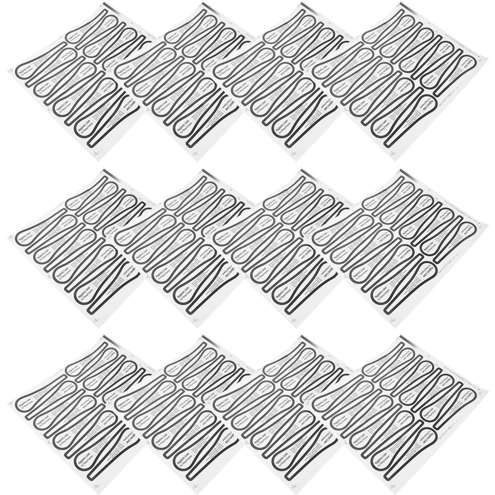 

150pcs Swimsuit Label Stickers Waterproof Clear Design Strong Adhesion Protective Liner Strips for Lingerie Private Swimwear