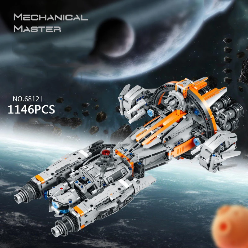 

Technical Space War Super Warship Vehicle Building Block Galactic Warship Mechanical Bricks MOC Toys Collection For Boys Gifts