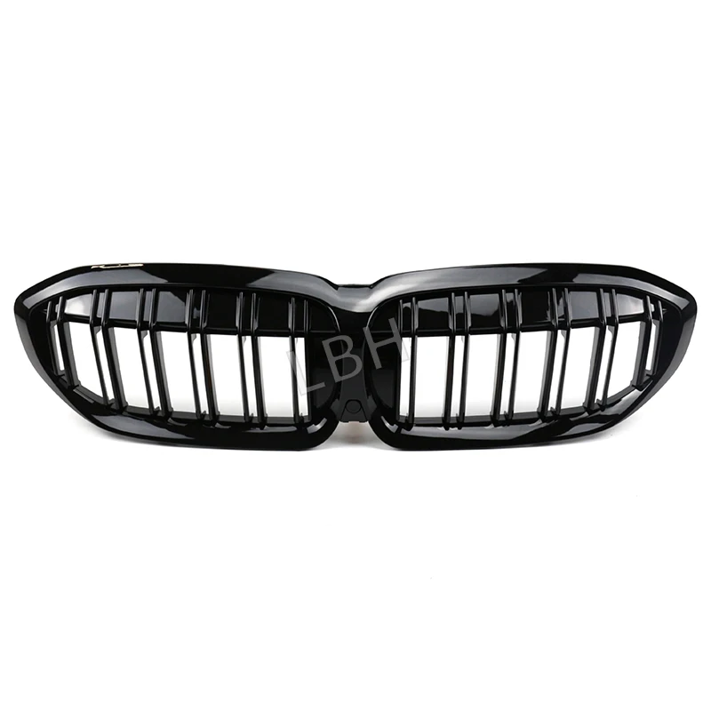 

fit for 2020+BMW New 3 Series G20 G28 Modified Bright Black ABS Front bumper Grille Grill Air Intake Radiator ventilation grid