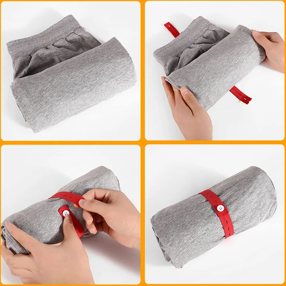 Elastic Storage Portable Organization Strap, Self-Adhesive Roll, Binding Belt, Clothes Storage Elastic Band, 10 Pcs