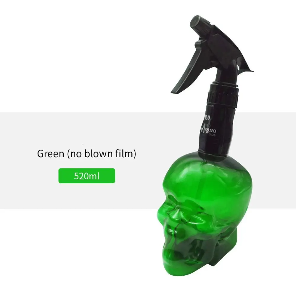 الجمجمة رئيس تصميم تصفيف الشعر رذاذ زجاجة سعة كبيرة بخاخ الماء ضباب مسقاة 500 مللي تصفيف الشعر زجاجات إعادة الملء