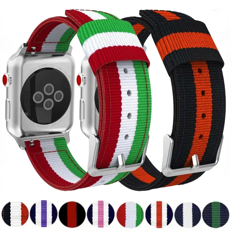 

Nylon Strap for Apple Watch Ultra 49mm 10 9 8 7 46mm 45mm 41mm Comfortable Bracelet WristBand iWatch 6 5 4 SE 44mm 40mm 3 42mm