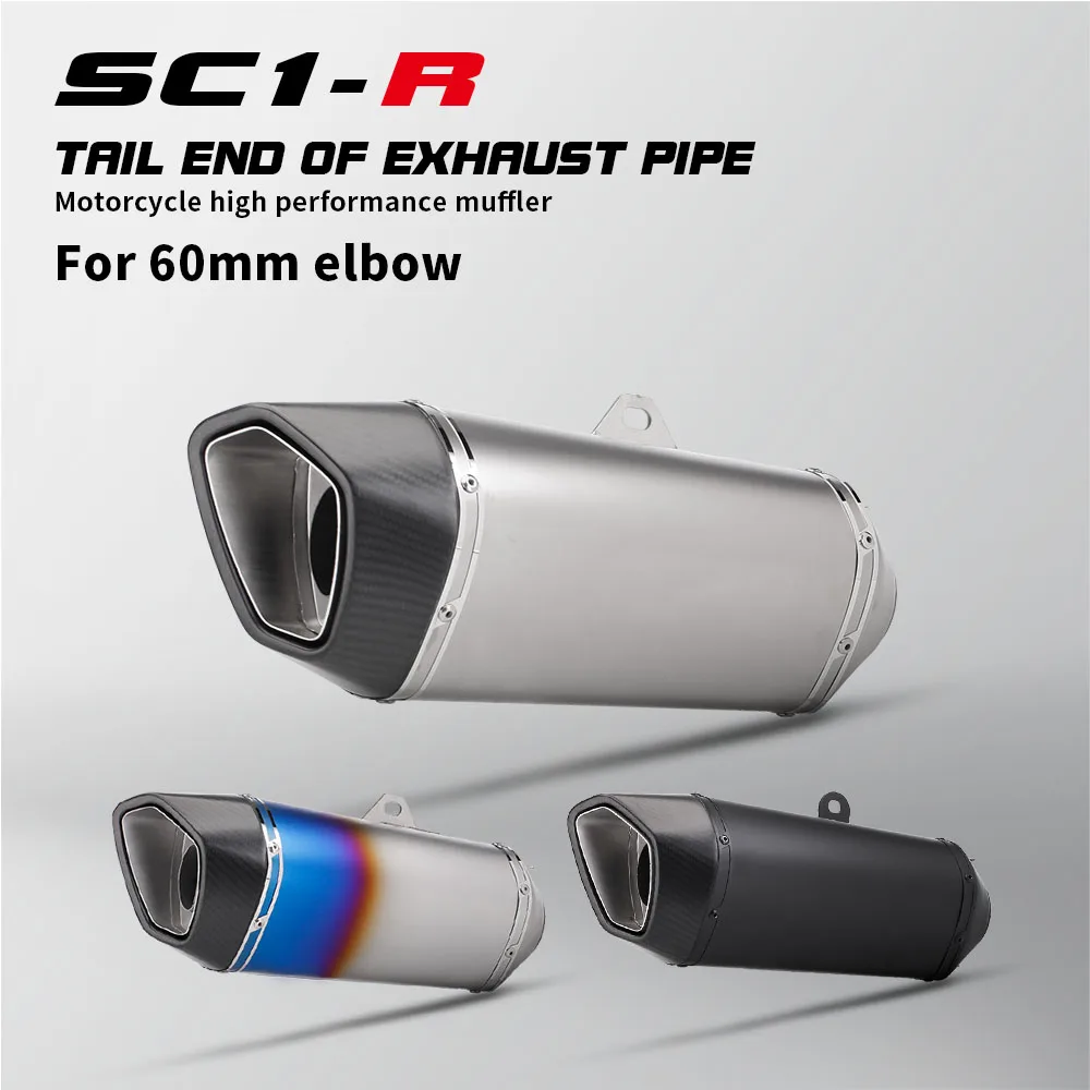 

SR Project SR1-R Muffler General Motorcycle Exhaust Carbon Muffler 60mm inlet for r3 z900 ninja400 crf250 crf1100 GSXR CBR650