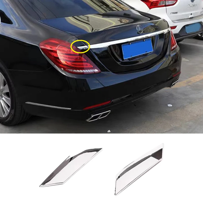 Car Styling Chrome Rear Light Trim Trunk Extended Sequin for Mercedes Benz S Class W222 S320L S400L S450L Exterior Accessories