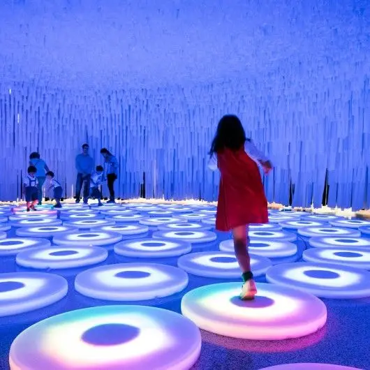 50cm Multi RGB Coloured Light up Glow Sensory Interactive LED Floor