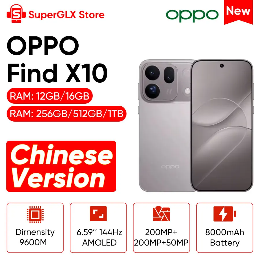 OPPO Find X10 Chinese Version 5G Smartphone MediaTek Dimensity 9600M 6.59