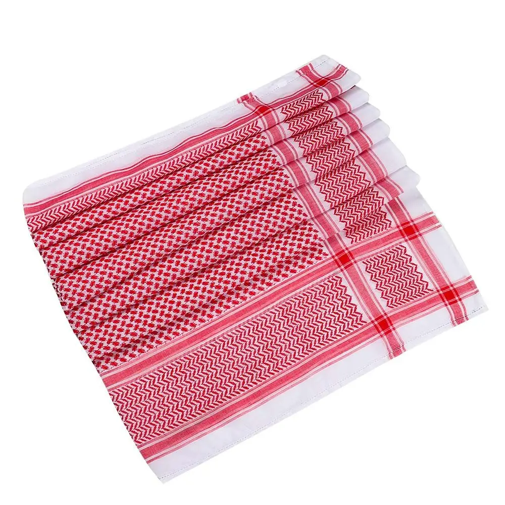 

Square Neck Wrap Islamic Traditional Costumes Arabic Turban Hijab Palestine Bandana Arab Kafiya Keffiyeh Muslim Shemagh Scarf