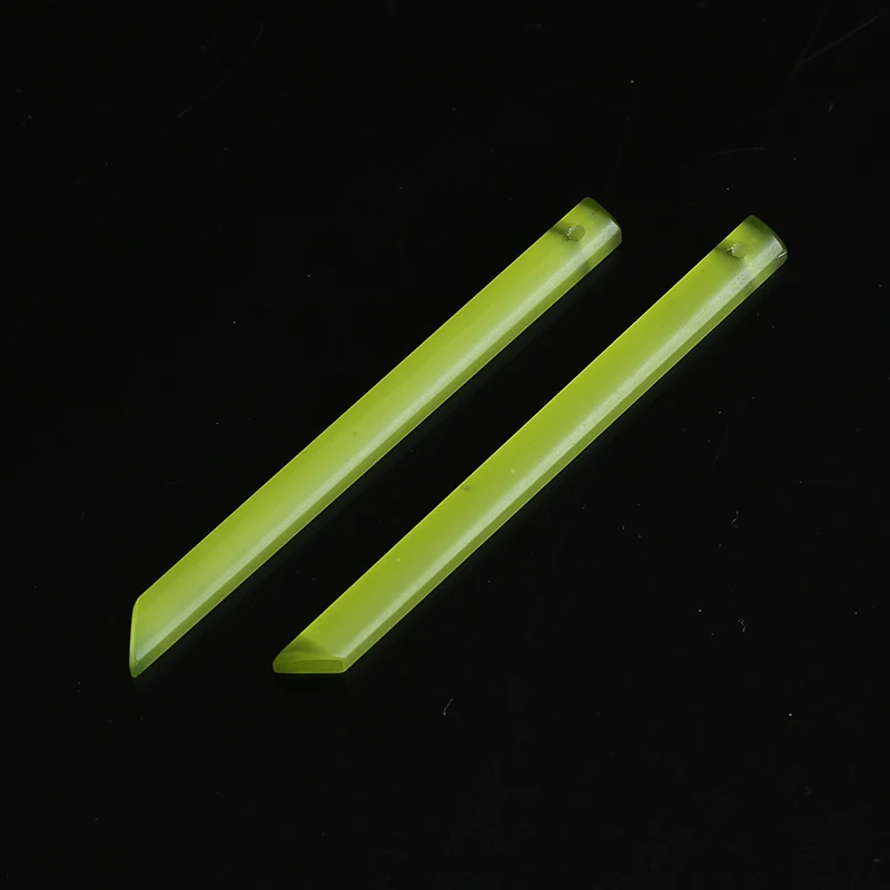 Cymophane Long Dangle Earrings Beads For Jewelry Making, Artificial Stone,  DIY Necklace Earrings 56x4x4mm,4.7g