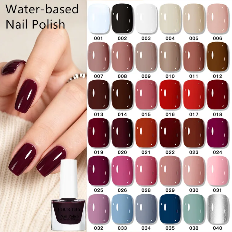 6.3ml Water-Based Peel Off Nail Polish 40 Colors Long Lasting Quick Drying No Need of Lamp to Cure Nail Supplies Manicure Nails