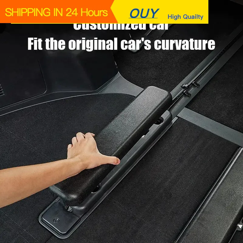 OUY 2 Pieces Trunk Track Protection Cover ABS Third Row Seat Track Guards for Toyota Alphard 40 Series Interior Accessories﻿
