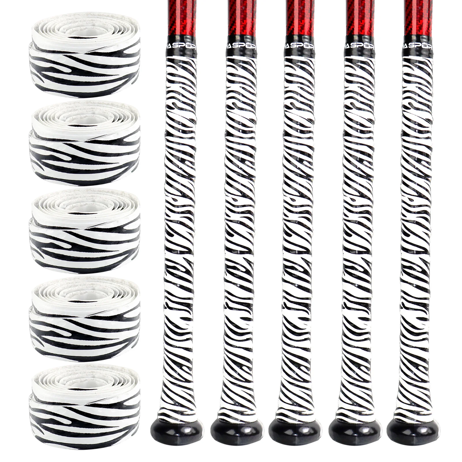 AMA 5pcs TB14 Baseball Bat Grip Tape Multiple Colors Durasoft Polymer Softball Grip Tape for Professional Feel Improve Grip
