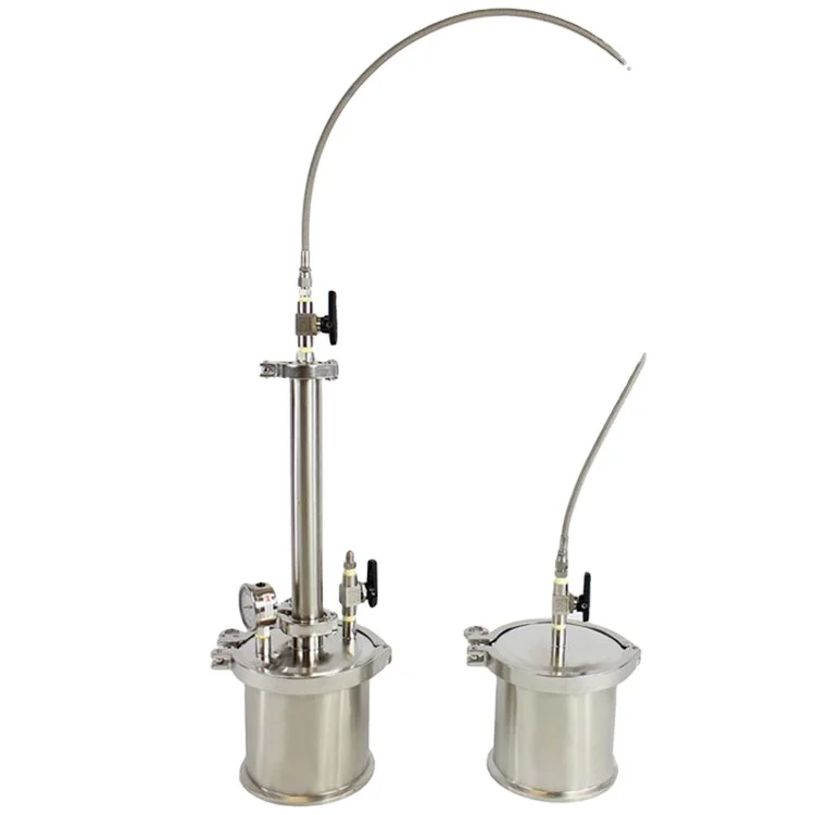 Stainless Steel 45g Mini Top Filled Closed Loop Extractor with Dewaxing Column