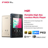 FiiO M21 Android 13 Hi-Res Music Player MP3 with Snapdragon 680, CS43198*4 DACs, 950mW high output power, PEQ