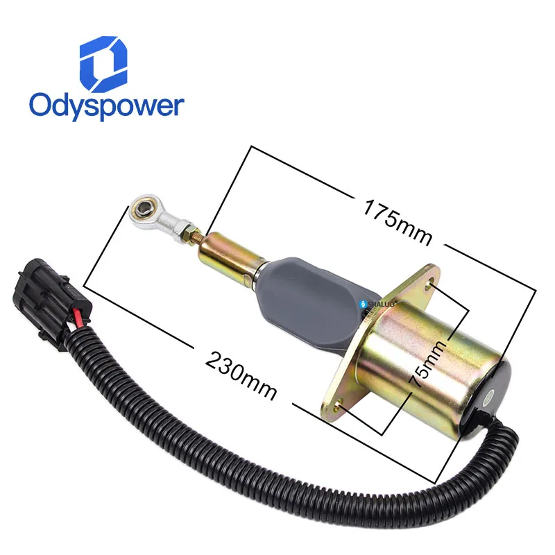 

12V 24V Engine Fuel Shutdown Solenoid Valve 3930233 3928161 3930234 3964624 SA-4335-24 SOL22024 For 6ct 8.3 Komatsu