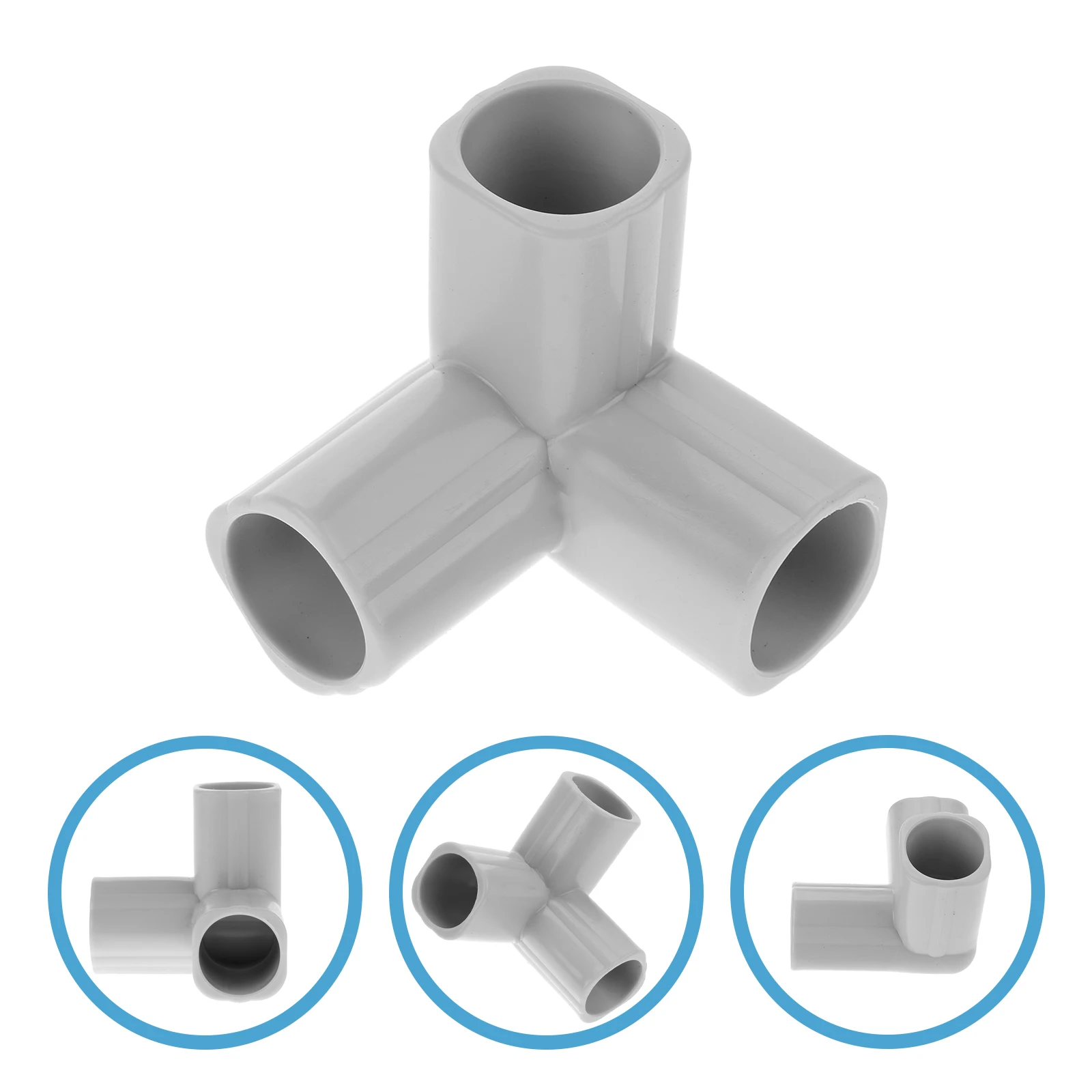 

4 шт., фитинги для труб из ПВХ, Т-образные соединители, 3-ходовой коленчатый фитинг из ПВХ для полки «сделай сам», барьер безопасности класса теплицы