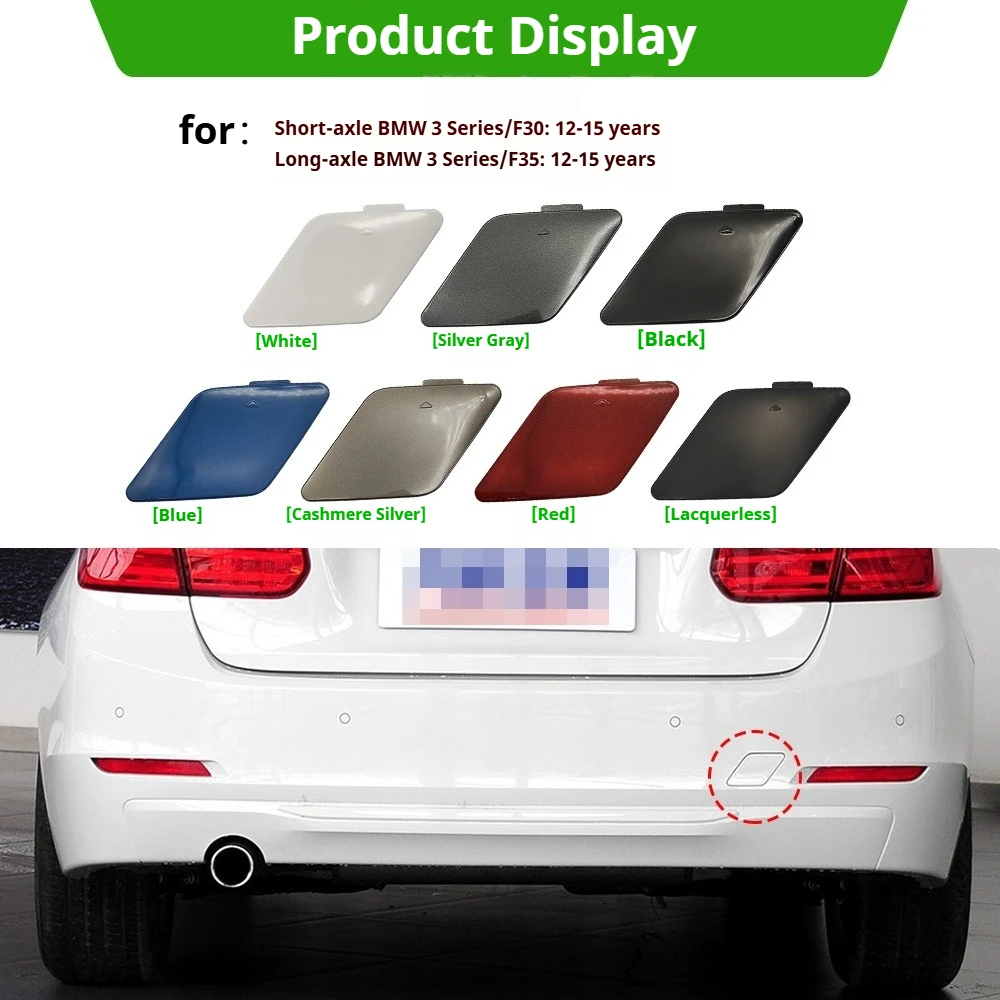 Rear Bumper Trailer Cover for BMW 3 Series 320Li 325i 328i Rescue Pull Traction Hook Hole Block Cover 1pcs