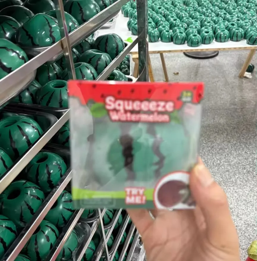 Trendiger Simulierter Frucht-Wassermelonen-Stressball, Tragbares Hand-Quetsch-Spielzeug, Tägliches Entspannungs-Fidget-Spielzeug, Überraschungsbox-Geschenk – Detail 6