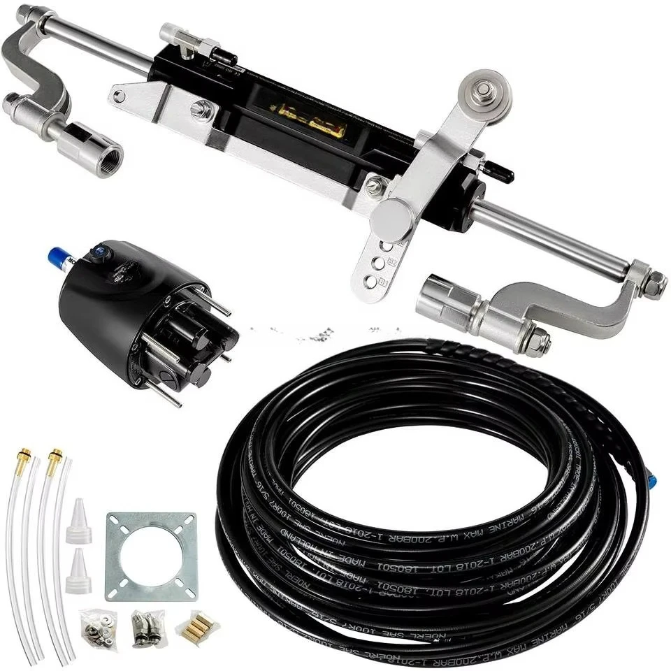 Boat Manual Hydraulic Steering System  Marine Outboardfor for Outboard Motors Engine Yacht