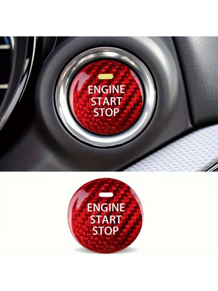 Autocollant décoratif de couvercle de bouton poussoir de démarrage et d'arrêt de moteur sans clé de voiture, adapté aux accessoires Mazda3 6 CX-3 CX-5 CX-9 MX-5 Miata