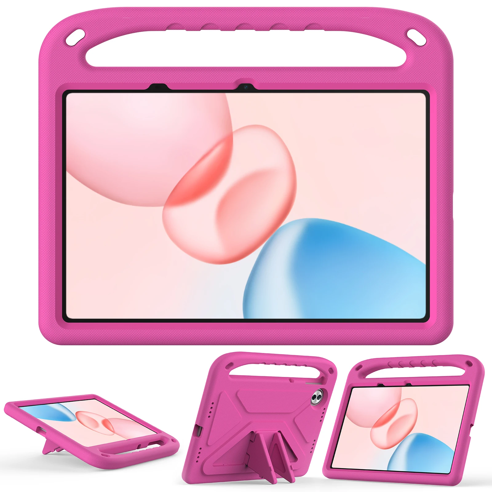 حافظة EVA بمسند لهاتف Honor Pad 10 (الكمبيوتر اللوحي 10) 2025 12.1 بوصة مع غطاء حامل يدوي محمول للأطفال حماية لكامل الجسم ضد الصدمات