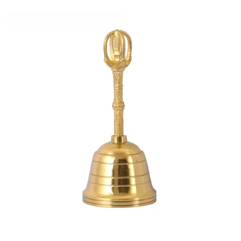 1PCS 4.5inch pure copper magic bell Taoist small bell Japanese magic tool Buddhist hand cranked copper bell