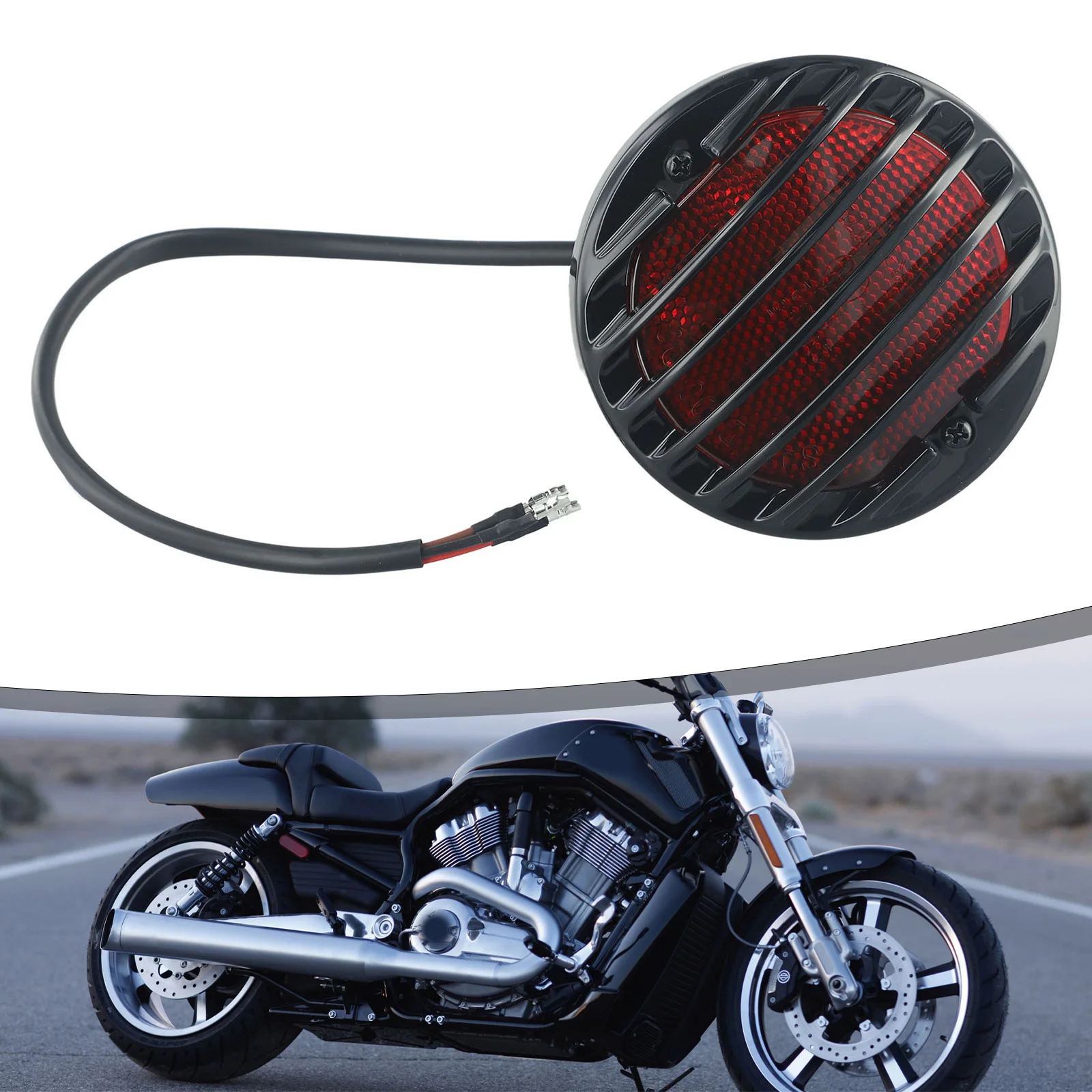 

Car Light Plastic Red Round Running Light Tail Light Brake Light For Motorcycles License Plate Motorcycle Car Spare Parts