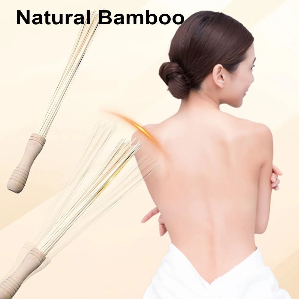 Natural Bamboo Wooden Relaxation Hammer Stick Sticks Fitness Pat Environmental Handle Natural Body Massage Muscle Fatigue