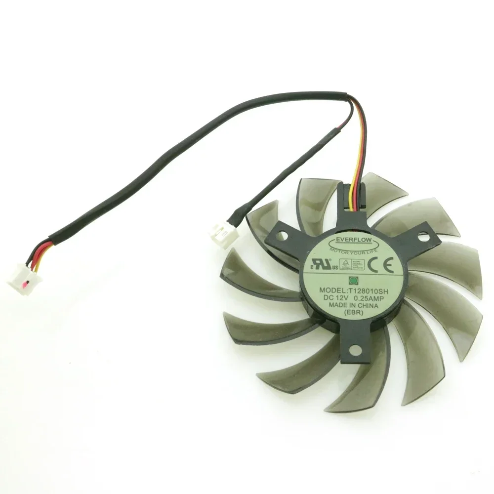 T128010SH DC12V 0.25A 75mm 3Pin VGA Fan For Gigabyte GV-R585OC-1GD GV-N460OC-1GI Graphics Card Cooler Cooling Fan