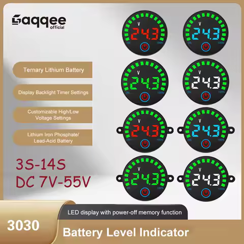 DC 7V-55V 3S-14S Acid/Lithium Universal Battery Charge Indicator Board Battery Level Indicator Voltage Battery Charging Tester