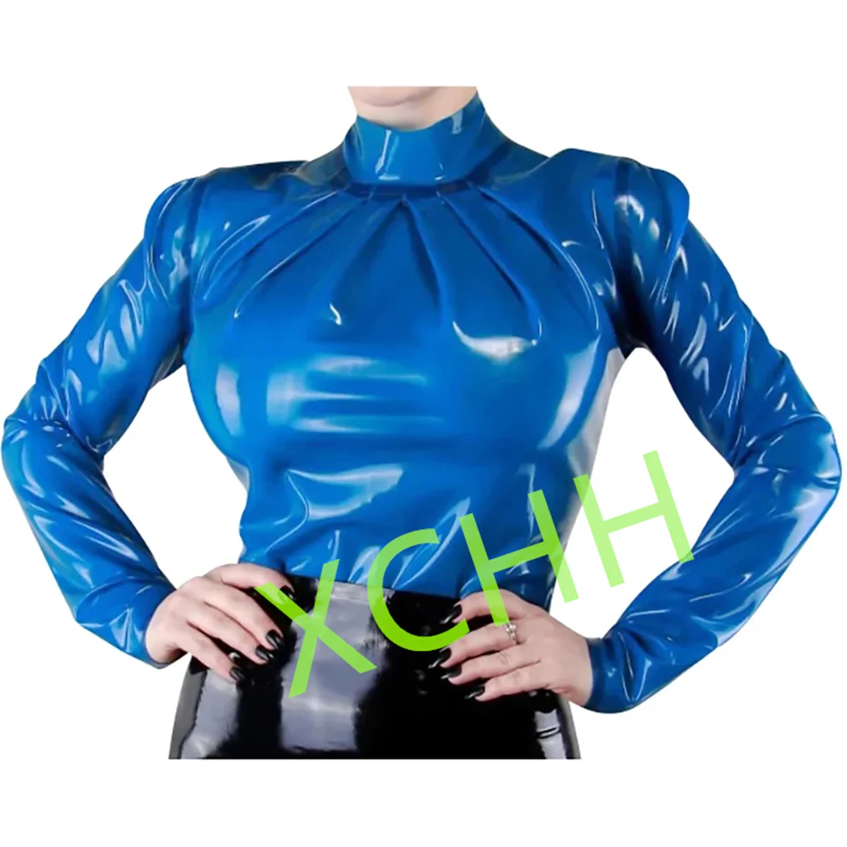 Top de Látex para Mujer, Camisa de Goma Personalizable de 0.4mm, Ropa para Fiesta en Club, Disfraz de Halloween, Tallas de XS a XXXL