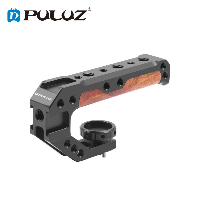 PULUZ 3/8-дюймовая клетка для кроликов, деревянная верхняя ручка с креплением для холодной башмака, отверстие для винта 1/4 и 3/8, расширительные аксессуары, ручка для камеры PULUZ 3/8-дюймовая клетка для кроликов, деревянная верхняя ручка с креплением для холодной башмака, отверстие для винта 1/4 и 3/8, расширительные аксессуары, ручка для камеры