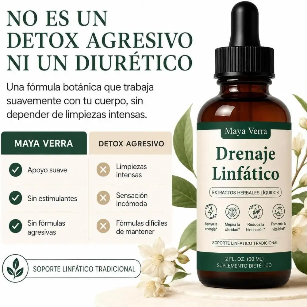 Maya Verra Lymphatic Drainage Drops 60ml Natural Herbal Extract Liquid Supplement, Support Lymph Circulation Relieve Swelling
