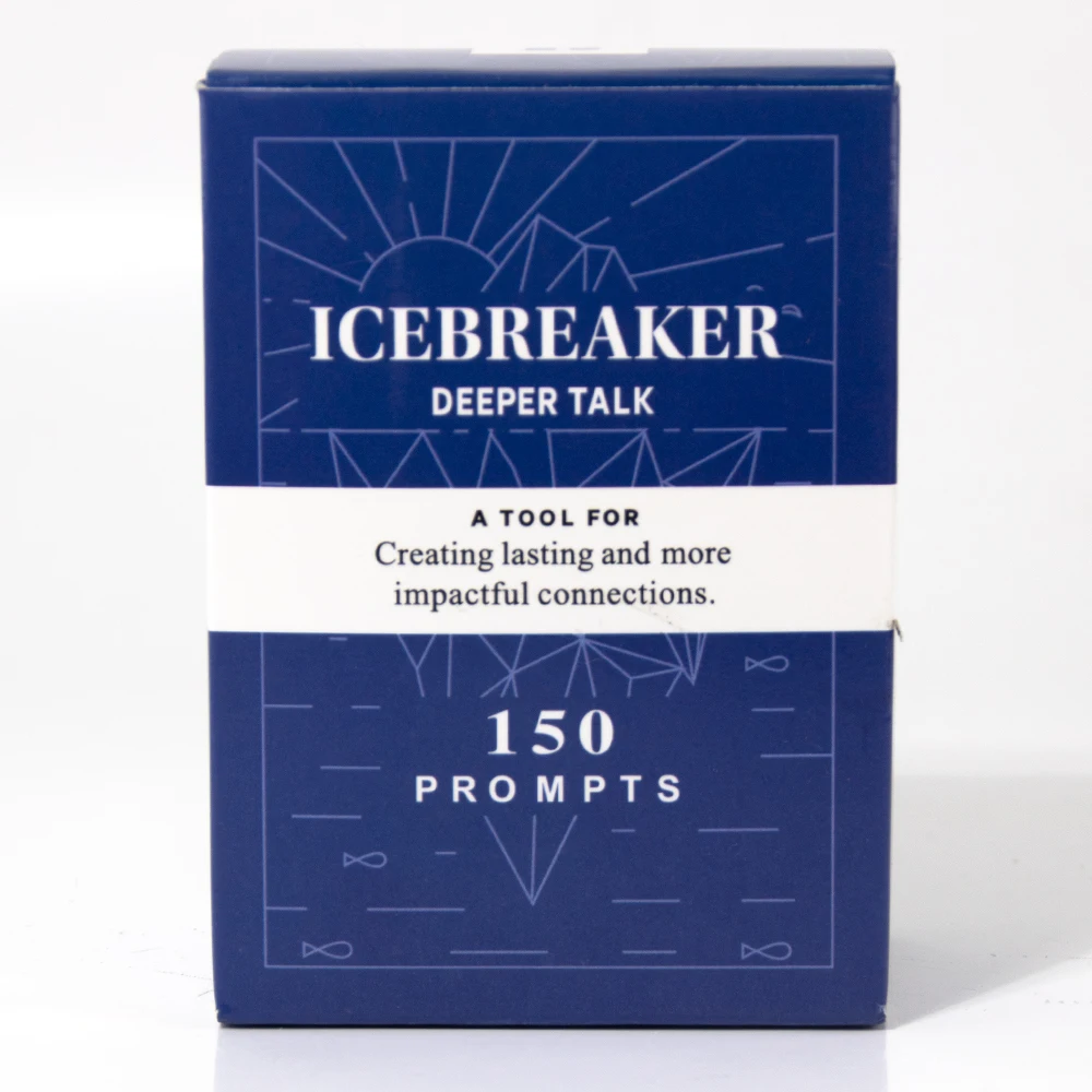 Icebreaker Deeper Talk Deck Conversation Starter Card Pack to Deepen Friendships with 150 Prompts to Create Real Conversations